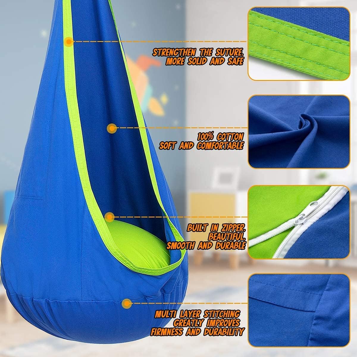 Sensory Swing Hammock for Kids - CozyNest