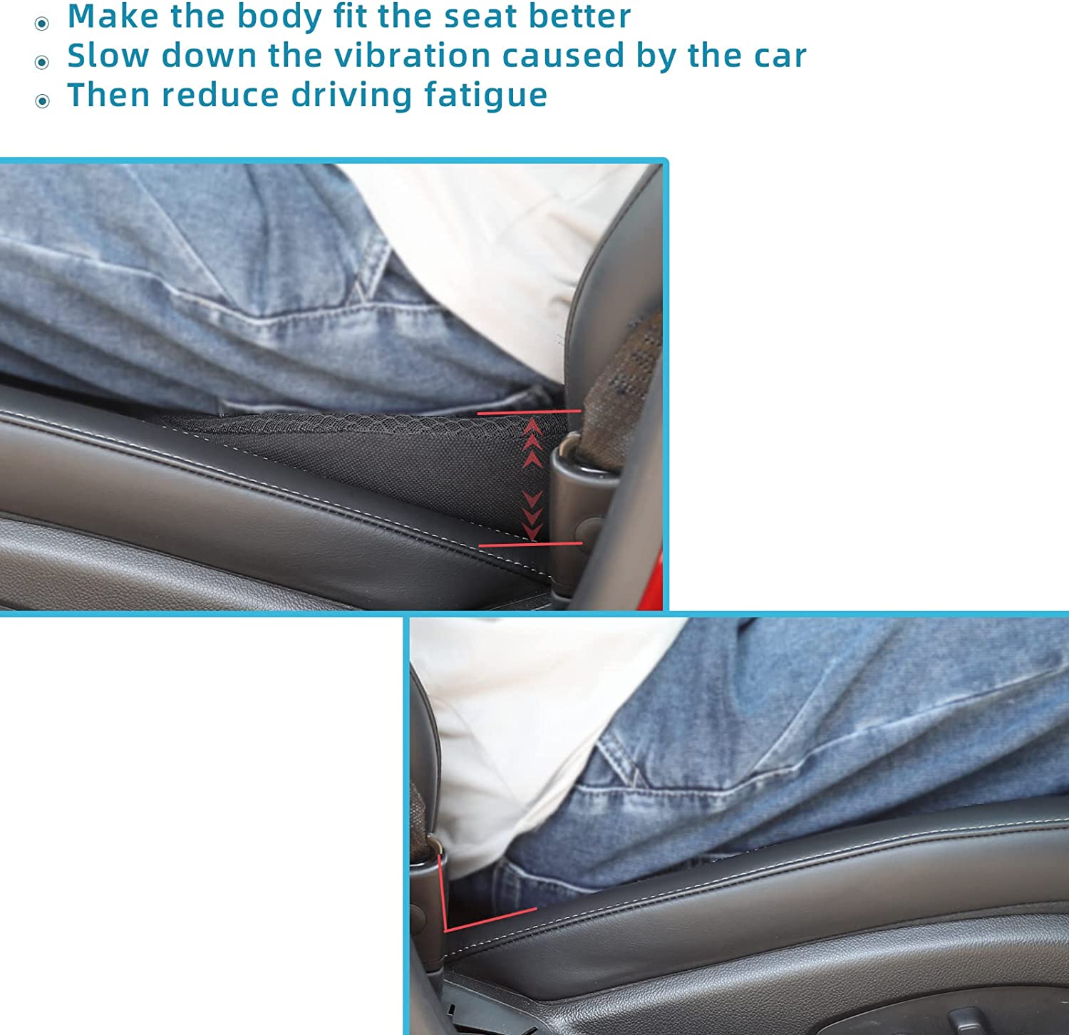 Ergonomic Memory Foam Car Seat Cushion - ComfortNest