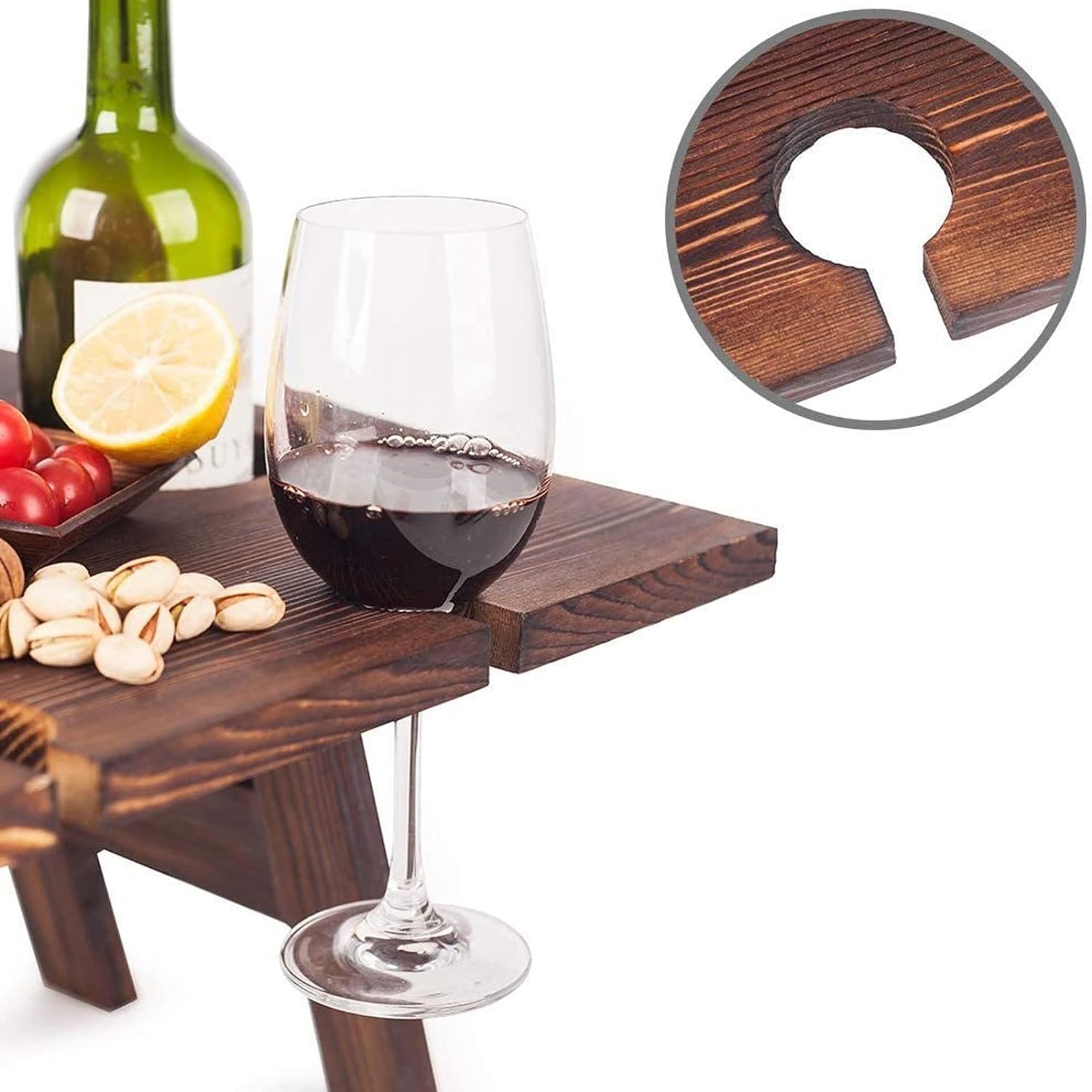 Wooden Wine Rack Table - Vintique Elegance