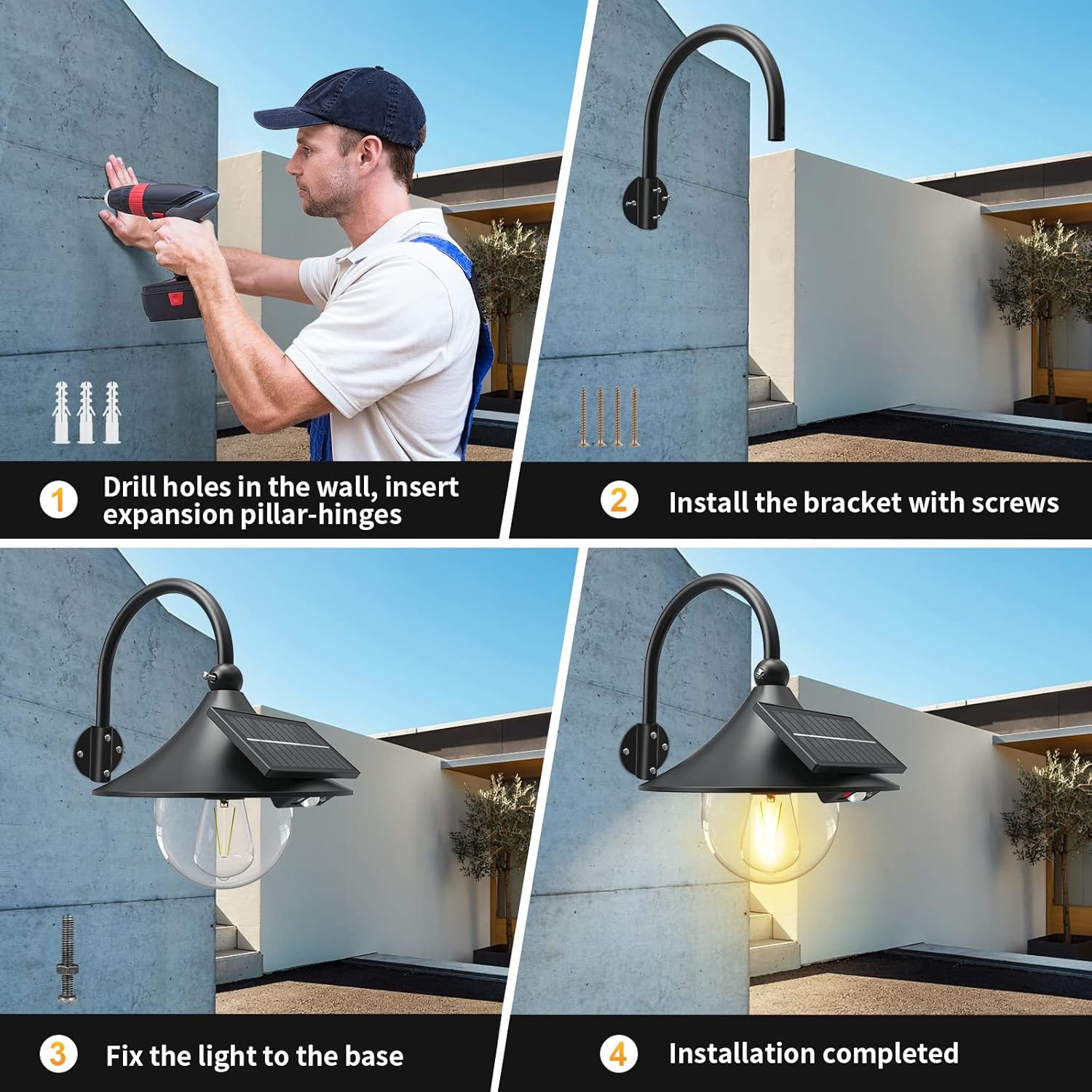Solar Motion Sensor Light with Flexible Arm - Luminara