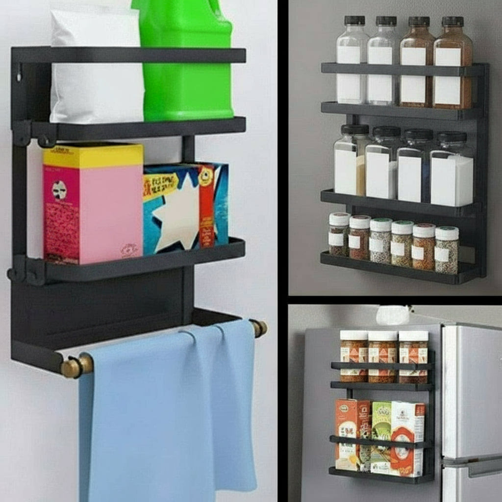 Magnetic Spice Rack with Paper Towel Holder - ChefCraft