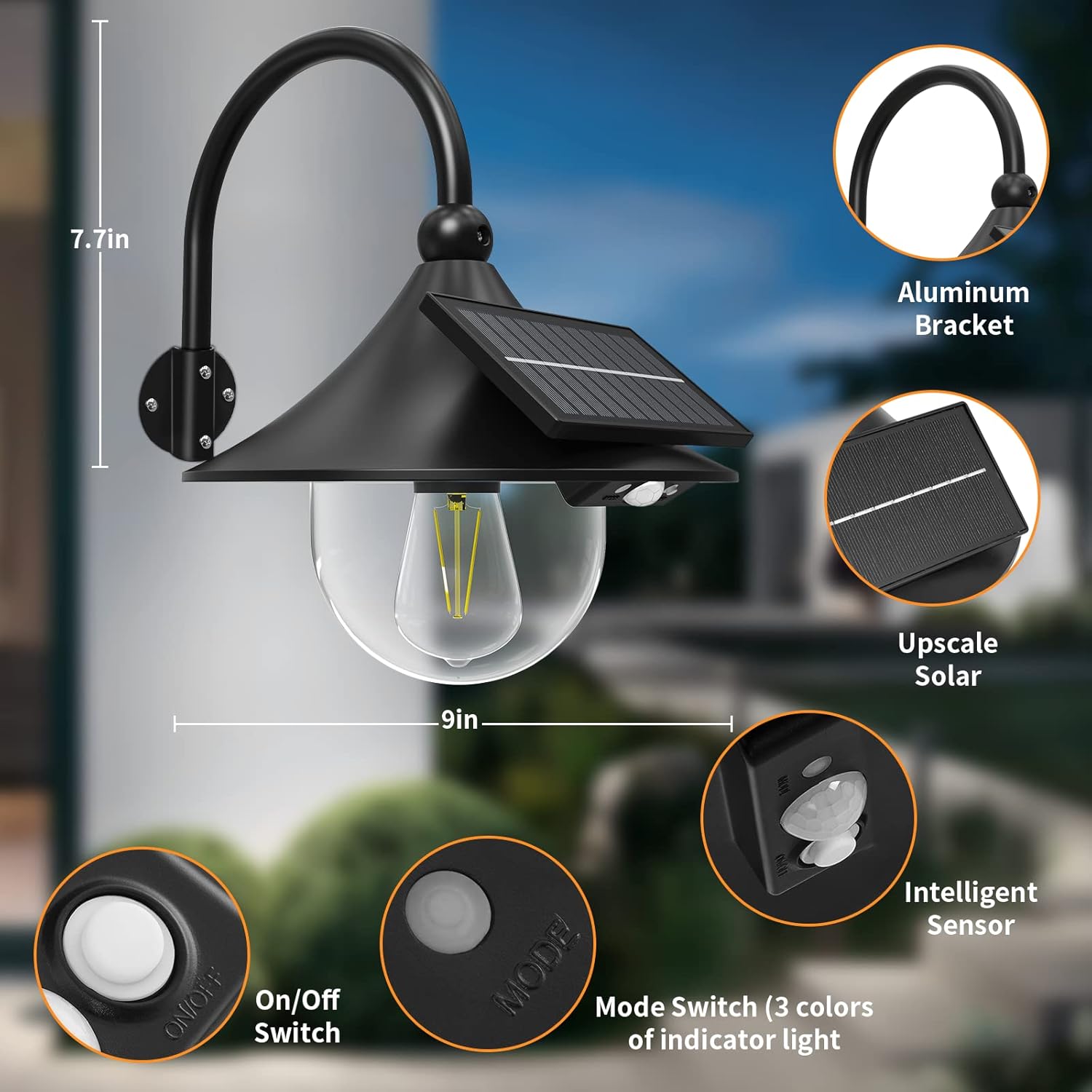 Solar Motion Sensor Light with Flexible Arm - Luminara