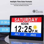 Digital Day Clock with 19 Reminders - LuminaTime
