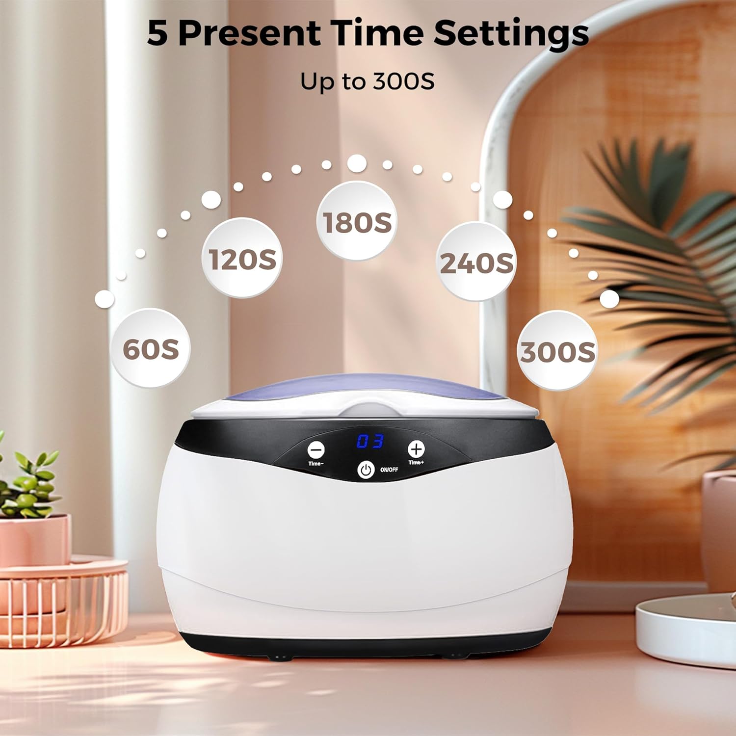 Ultrasonic Jewelry Cleaner with Watch Holder - LuxeShine