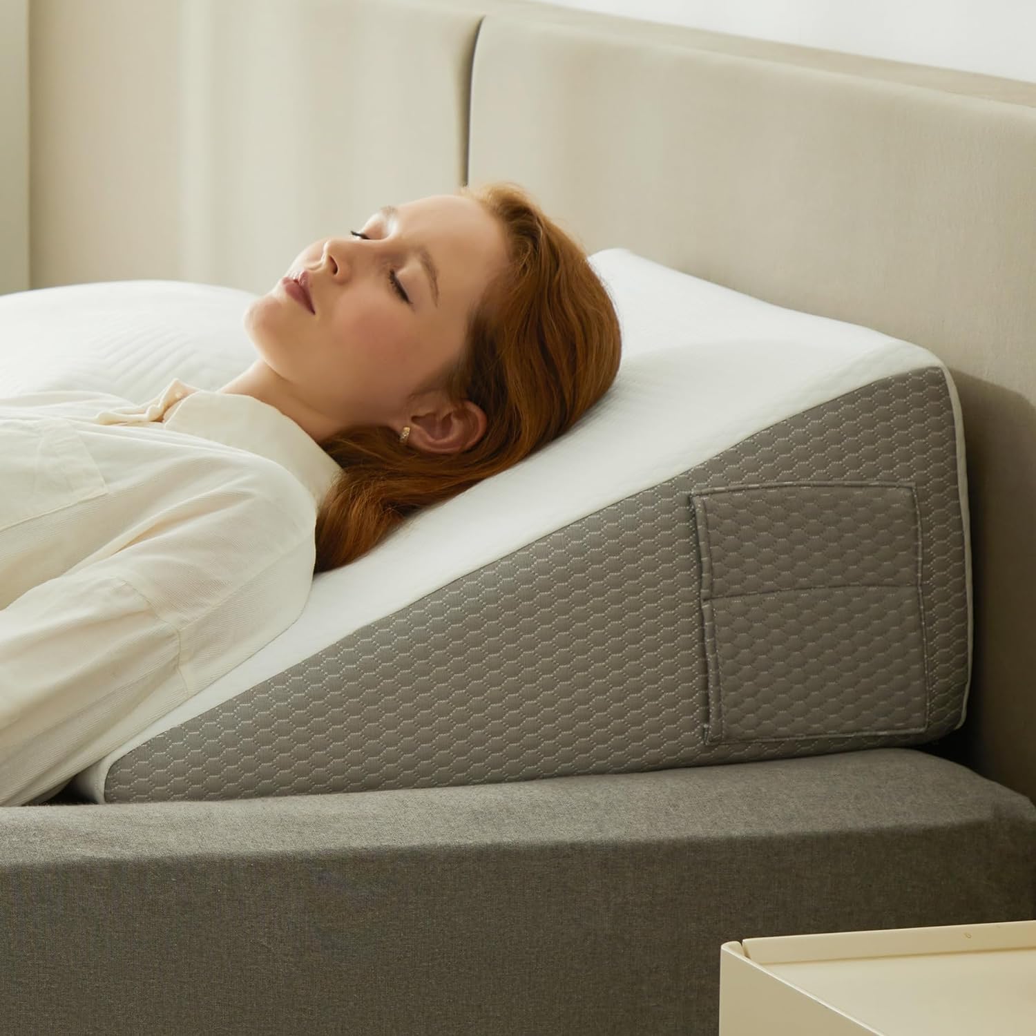 Cooling Gel Memory Foam Wedge Pillow - Elevate Comfort