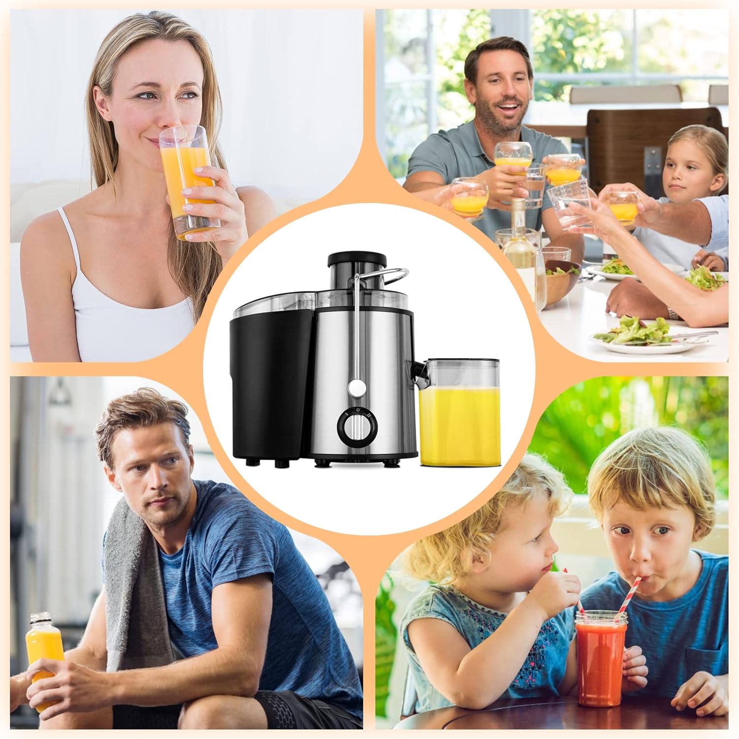 Cold Press Juicer with 3 Speeds - PureSqueeze