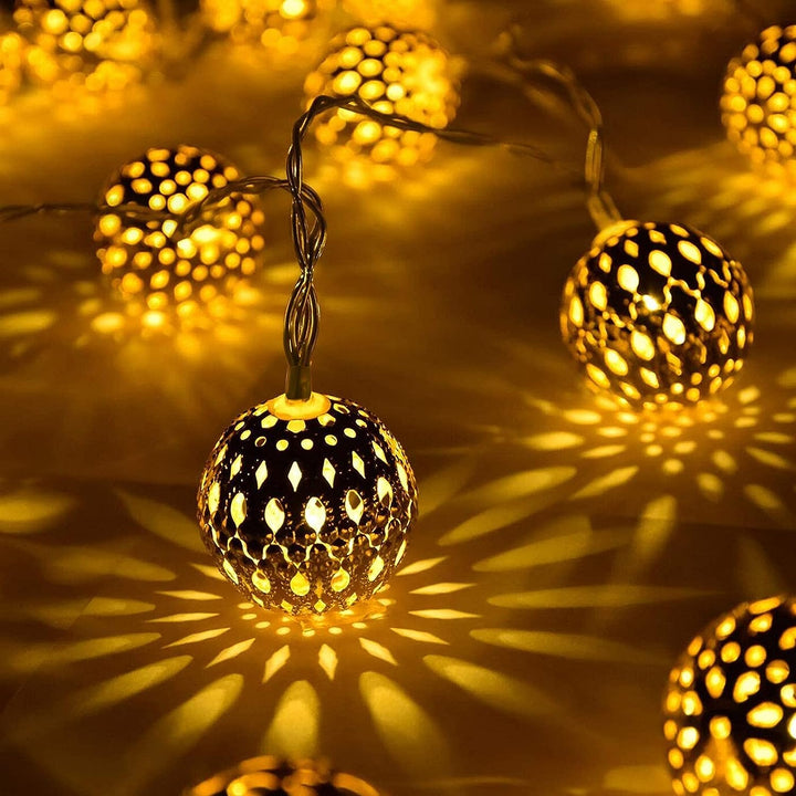 Solar String Lights - LumaGlow Moroccan Waterproof Decor