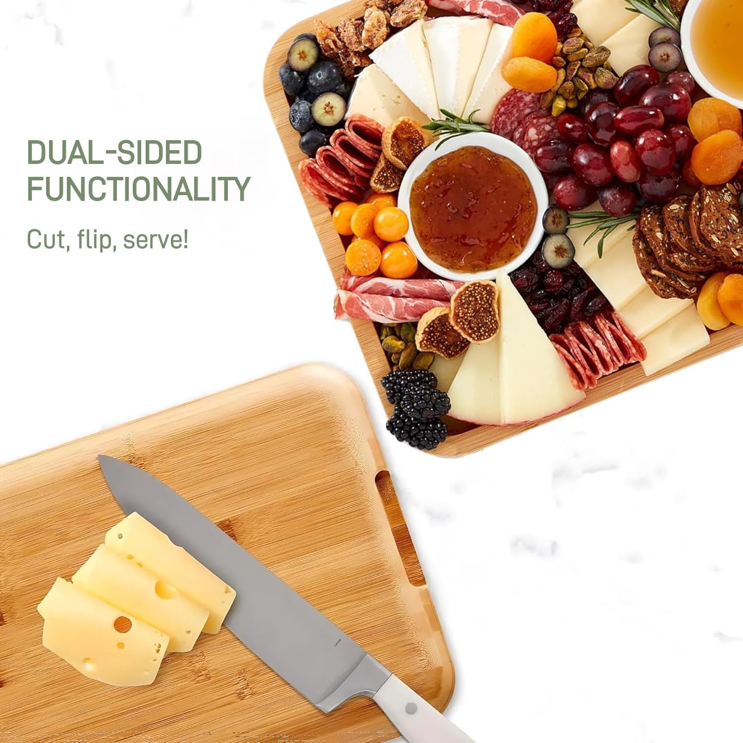 Bamboo Charcuterie Board with Clear Lid - Artisano