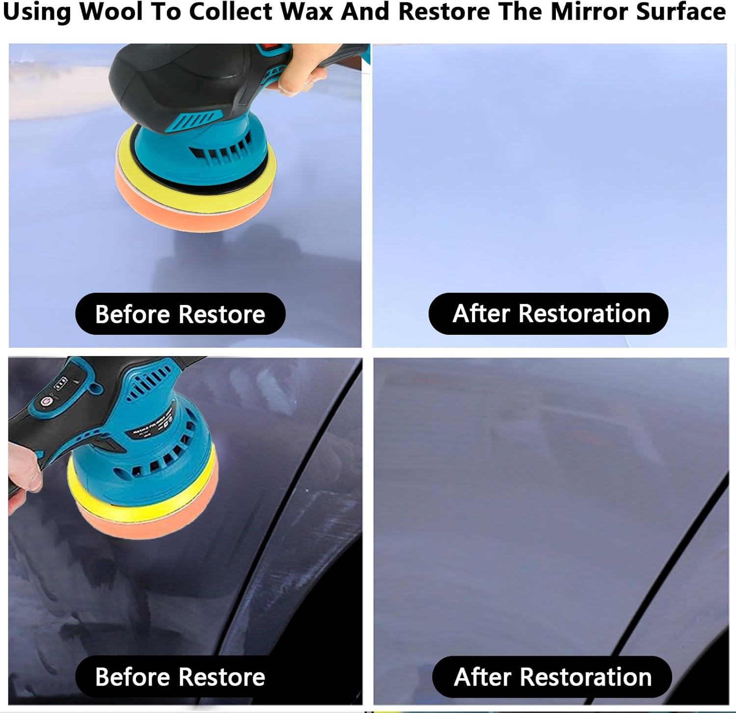 Cordless Car Polisher with 8-Speed Control - Luxor Shine