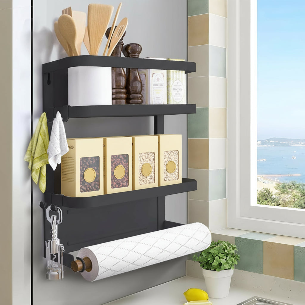 Magnetic Spice Rack with Paper Towel Holder - ChefCraft