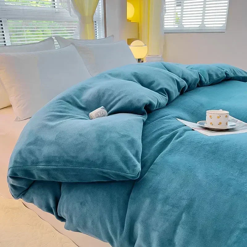 Cozy Flannel Fleece Duvet Cover - LuxeNest