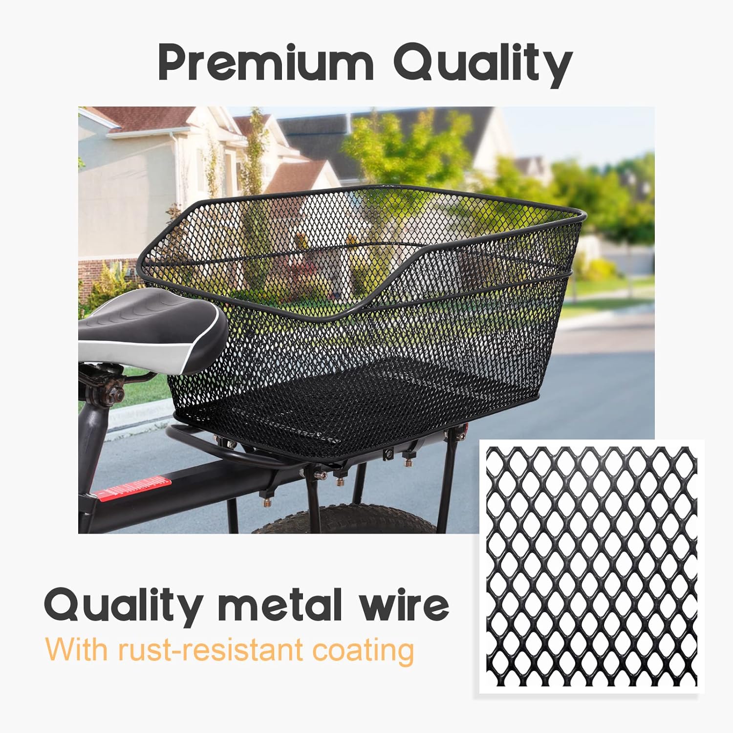Waterproof Bicycle Basket with Rain Cover - Velocraft