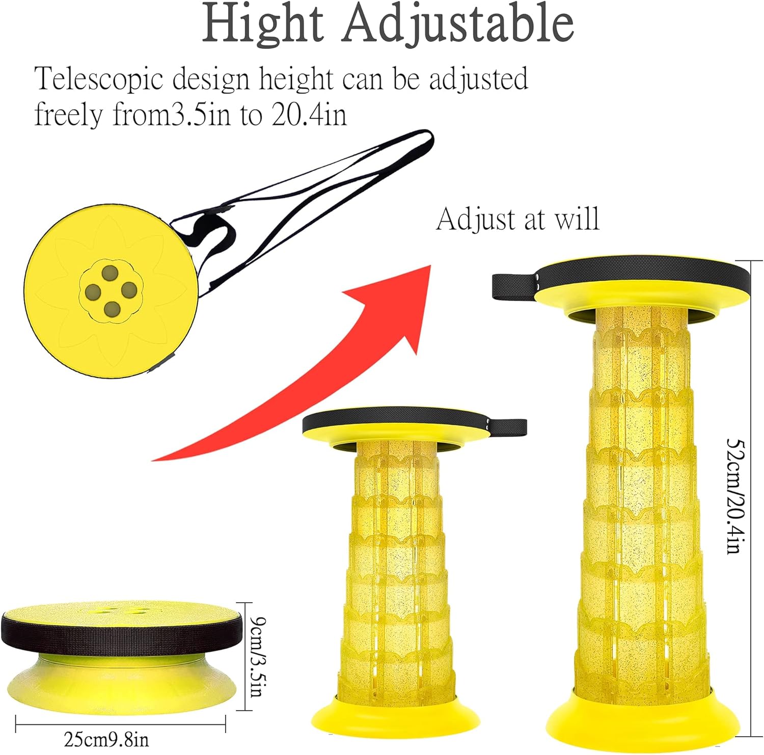 Adjustable Folding Stool - ElevatePro