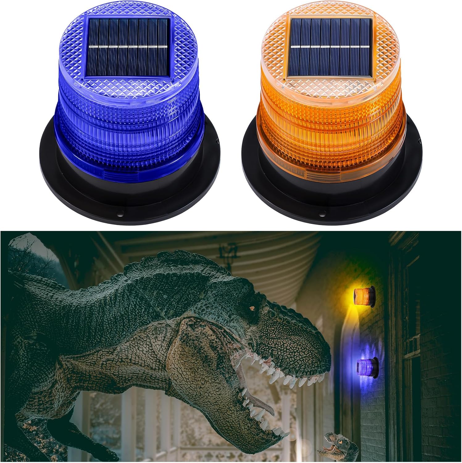 Solar-Powered Magnetic Strobe Light Set - LuminaTech
