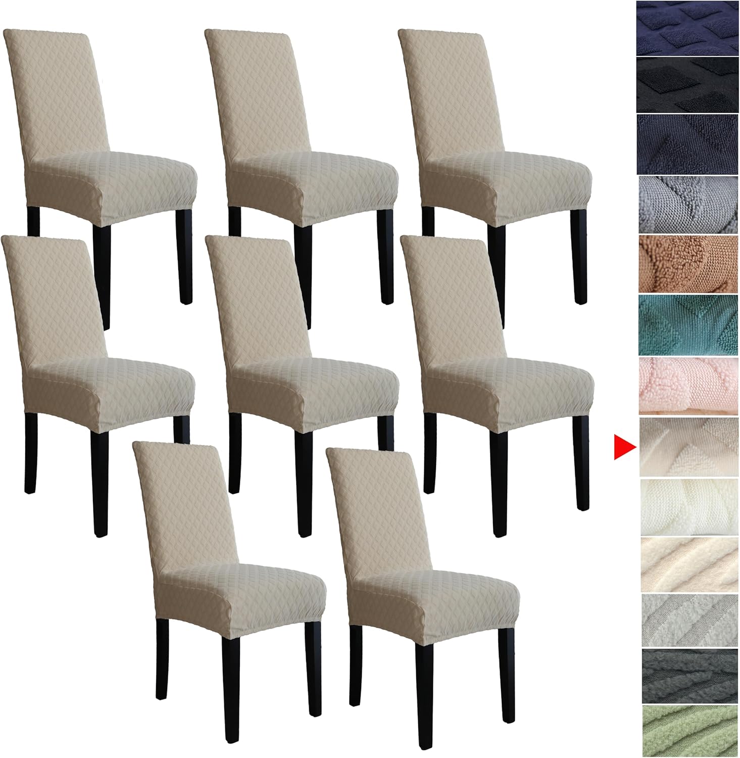 Stretch Dining Chair Covers Set - LuxeGuard