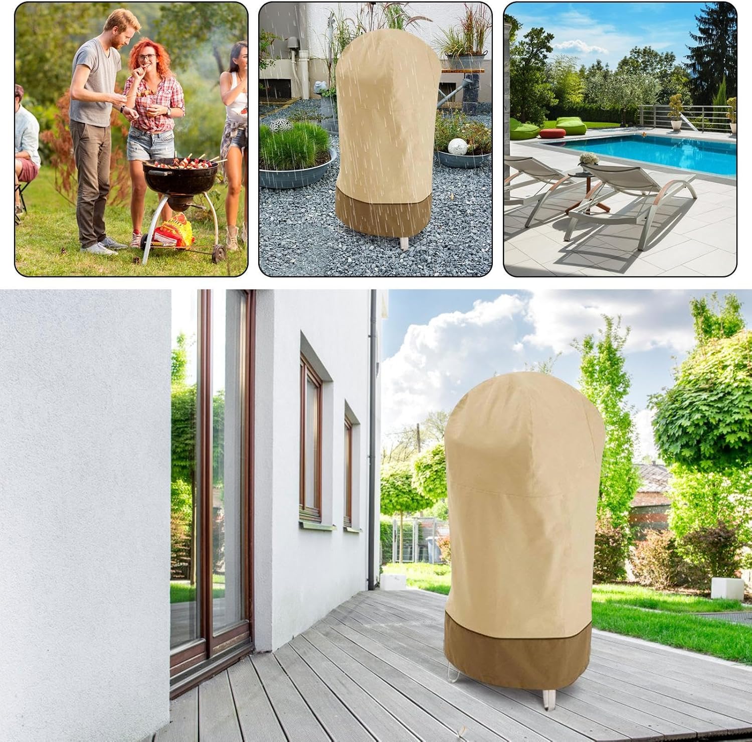 Waterproof BBQ Smoker Cover with UV Protection - GrillGuard
