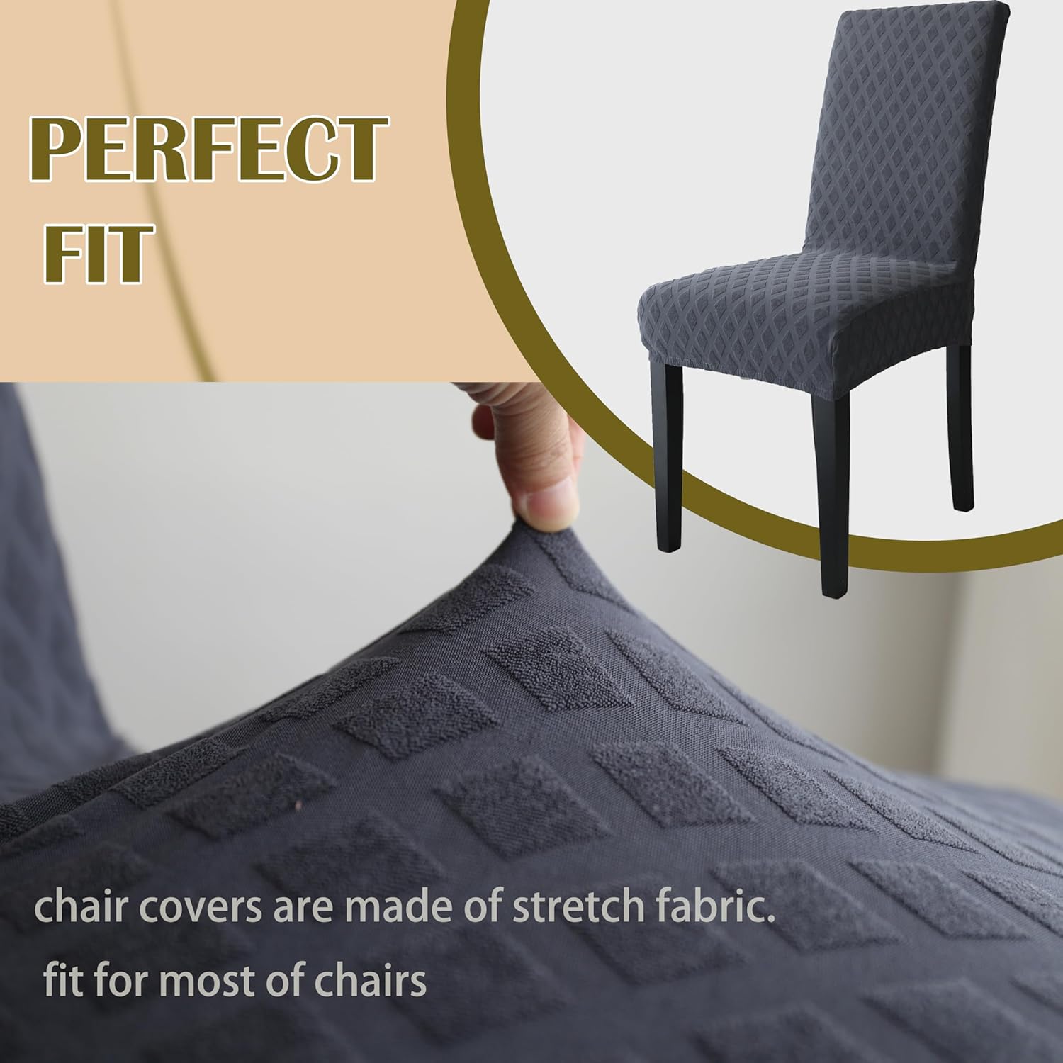 Stretch Dining Chair Covers Set - LuxeGuard
