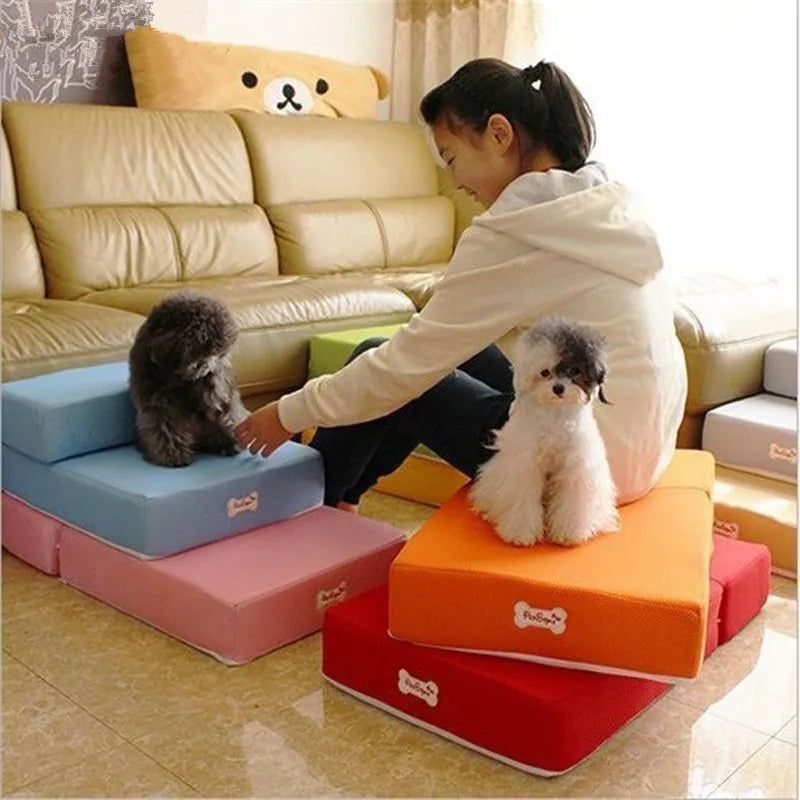 PetEase Dog Stairs - Non-Slip Foam Steps for Small Pets