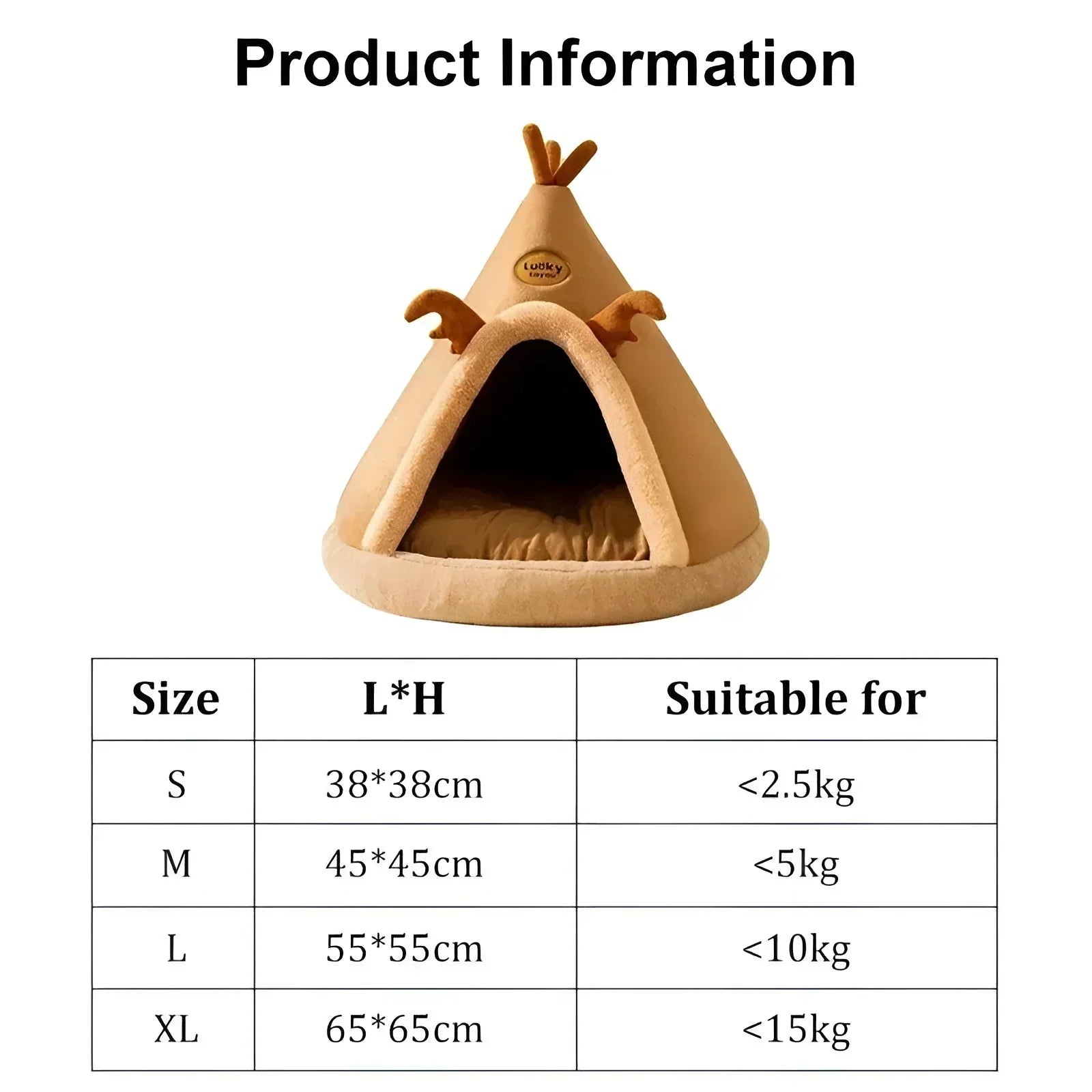 Cuddly Cave Pet Teepee - Cozy Haven for Small Dogs & Cats