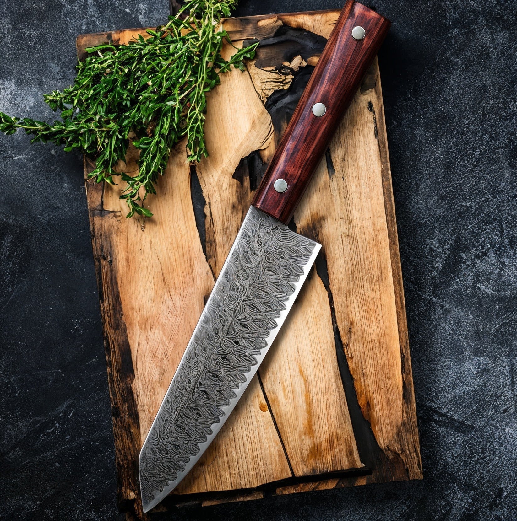 Razor-Sharp Santoku Chef Knife - CulinaryEdge