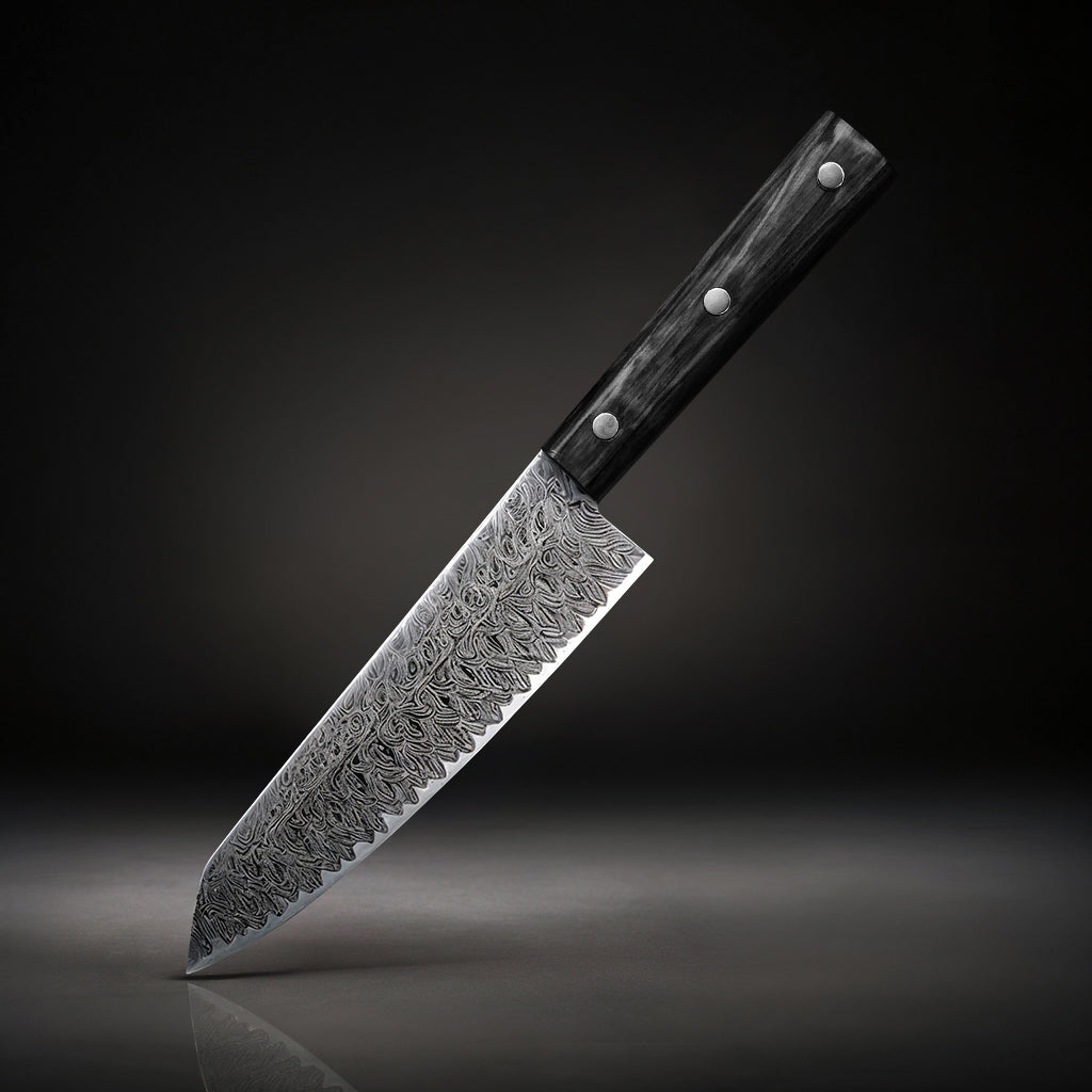 Damascus Steel Santoku Knife - Chef's Elite