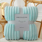 Cozy Striped Fleece Blanket – LuxeNest