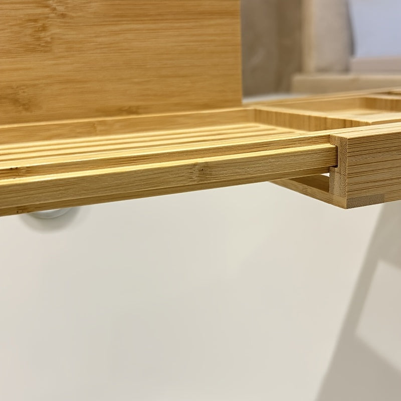 Bamboo Bathtub Tray with Adjustable Sides - AquaNest