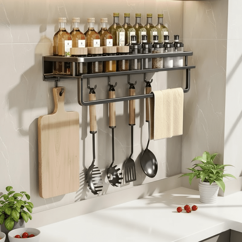 Stylish Kitchen Wall Shelf - LuxeHome Designs
