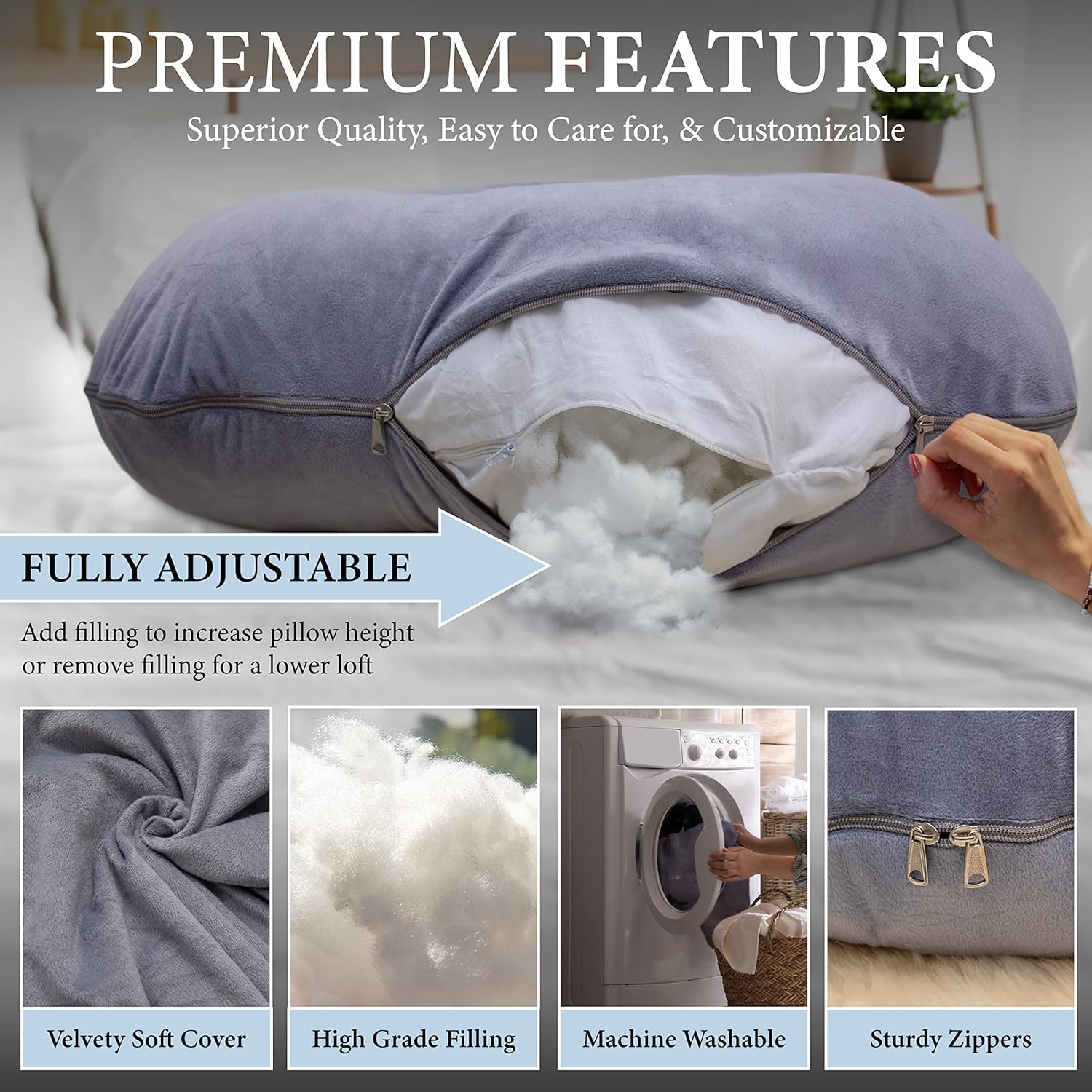 C-Shaped Pregnancy Pillow - LuxeMaternity Comfort