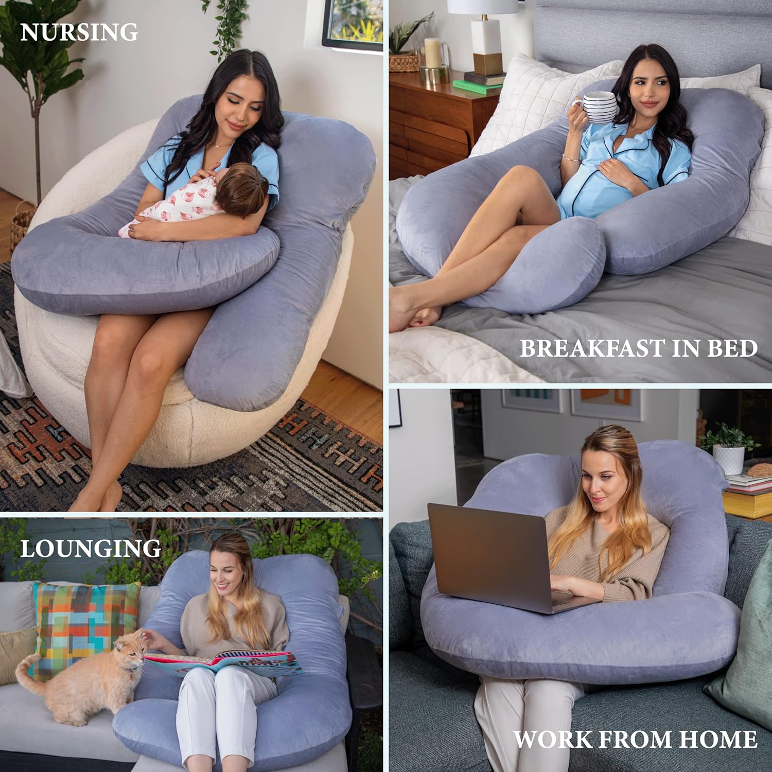 C-Shaped Pregnancy Pillow - LuxeMaternity Comfort