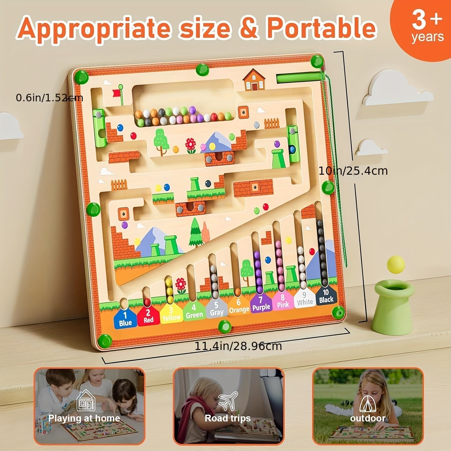 Magnetic Wooden Maze Board - MindfulCrafts™