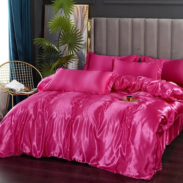 Silk Satin Bedding Set - LuxeDreams