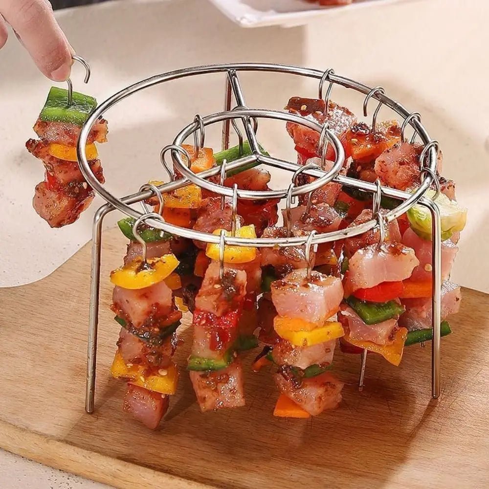 Stainless Steel Skewer Holder - GrillMaster Pro