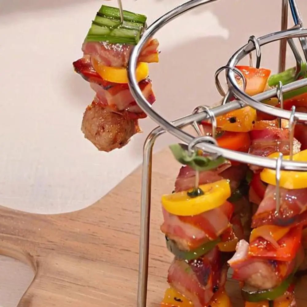 Stainless Steel Skewer Holder - GrillMaster Pro
