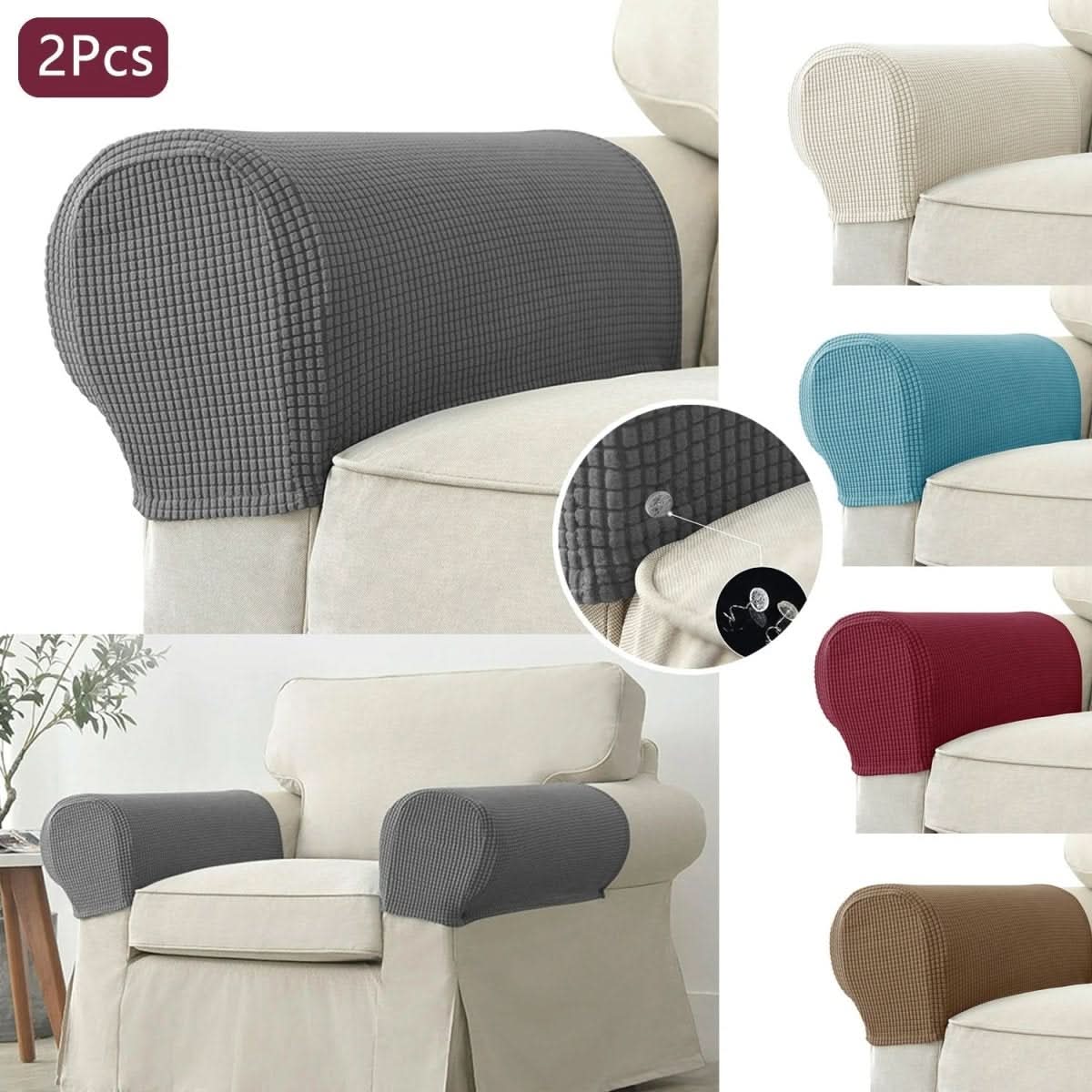 Waterproof Armrest Covers - LuxeGuard Jacquard Design