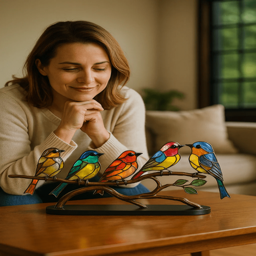 Colorful Acrylic Bird Statue - Artisano Creations