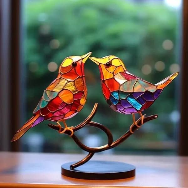 Colorful Acrylic Bird Statue - Artisano Creations