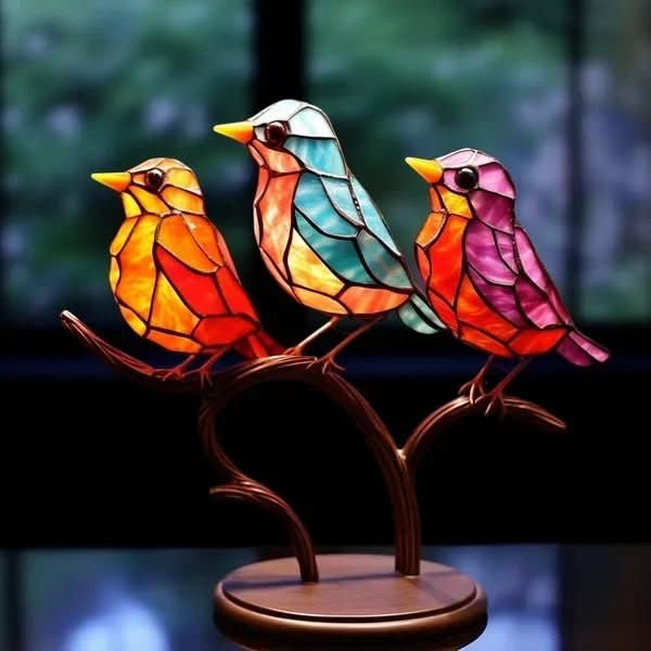 Colorful Acrylic Bird Statue - Artisano Creations