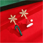 Snowflake Earrings - LuxeAurora Gold-Plated Elegance