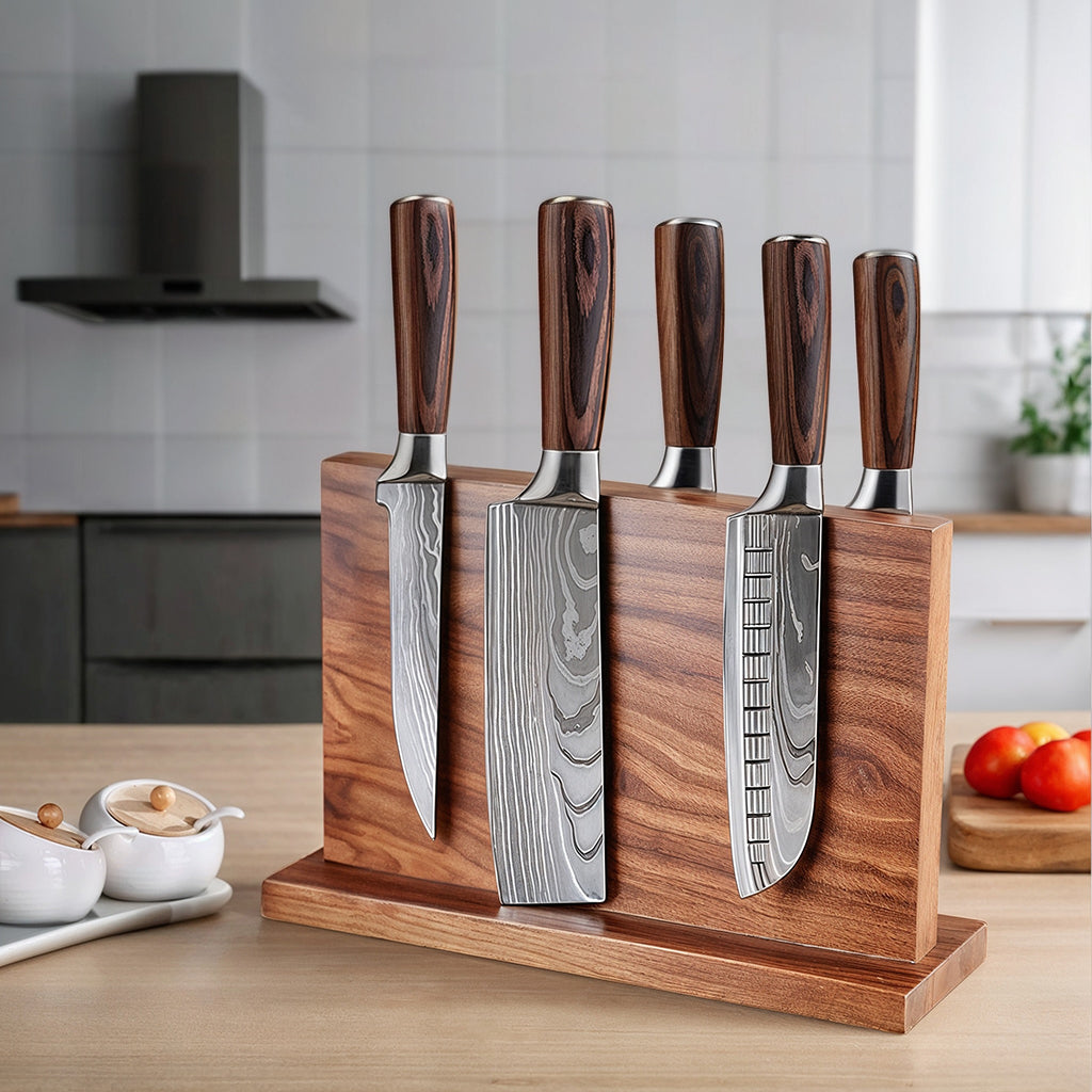 Magnetic Knife Holder Stand - Artisan Oak