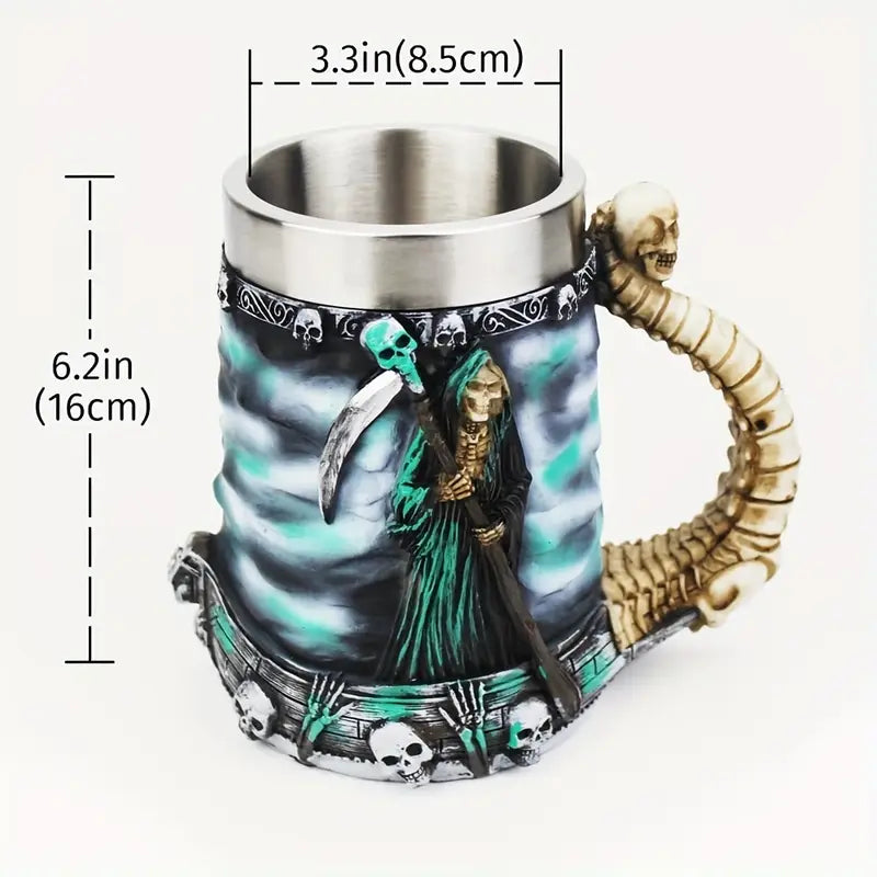 Skull Mug - DarkCraft Designs with Insulated Comfort