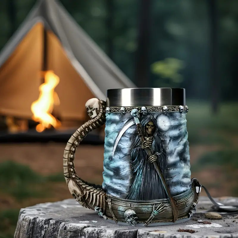 Skull Mug - DarkCraft Designs with Insulated Comfort