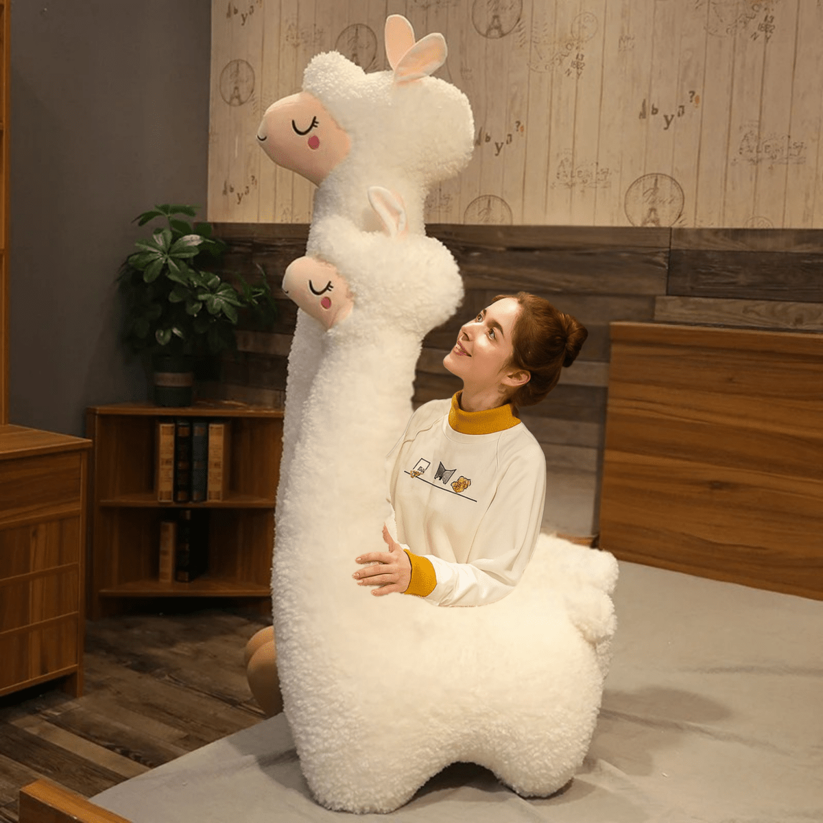 Cuddly Alpaca Plush Toy - SnuggleSoft Creations