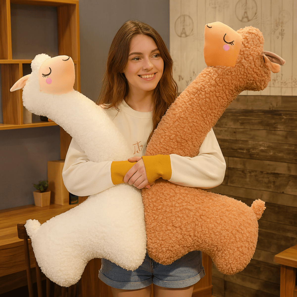 Cuddly Alpaca Plush Toy - SnuggleSoft Creations