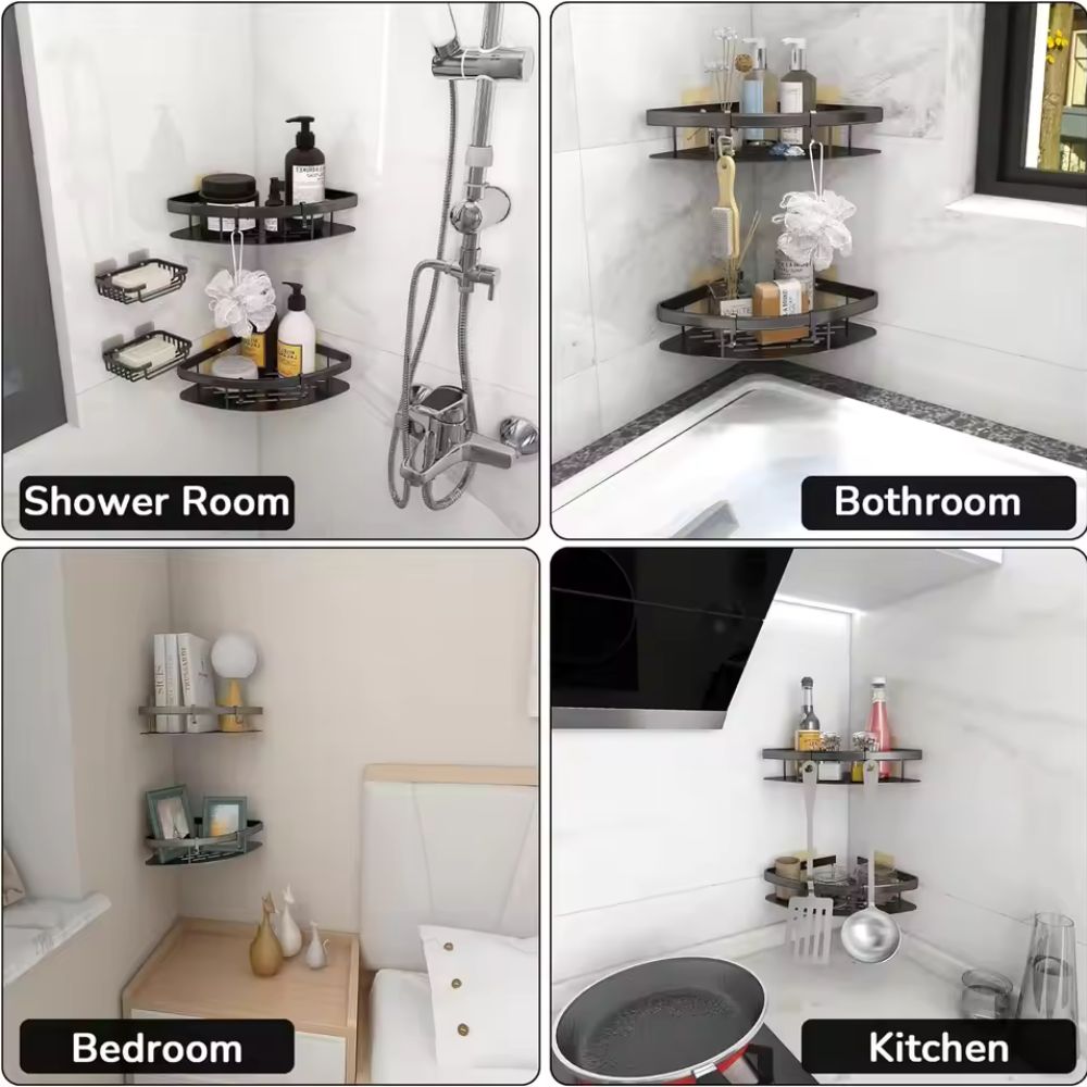 Aluminium Shower Caddy - LuxeBath Essentials
