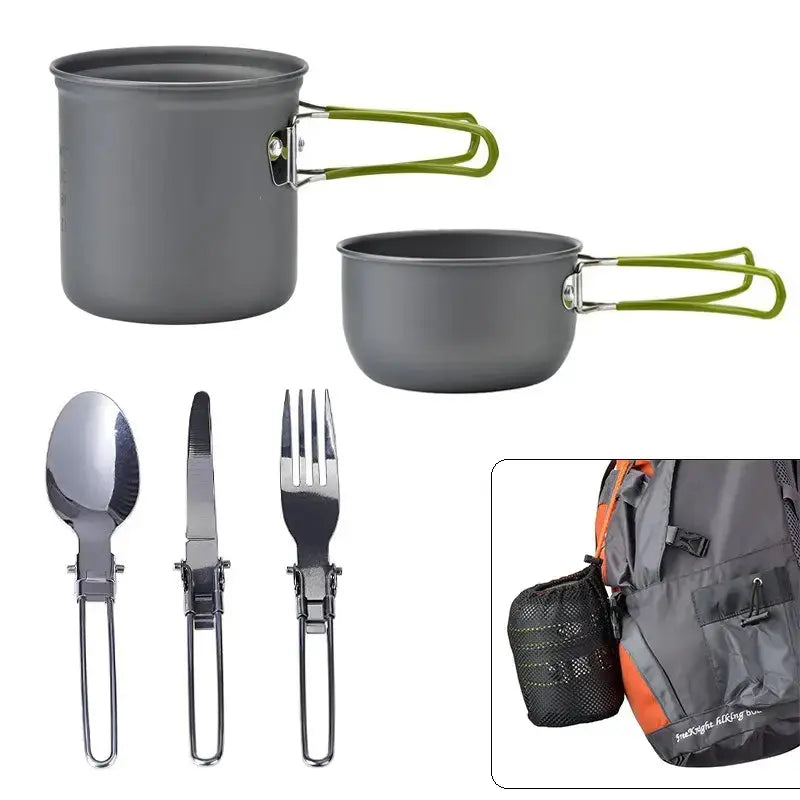 Camping Cookware Set with Cutlery - TrailBlaze Essentials