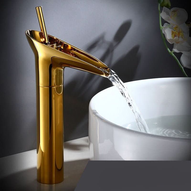 Waterfall Sink Faucet - LuxeBrass Antique Design