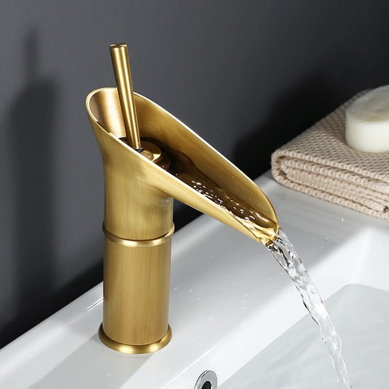 Waterfall Sink Faucet - LuxeBrass Antique Design