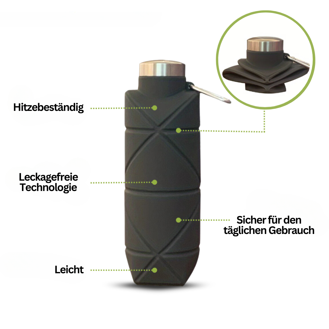 Collapsible Water Bottle 750 ML - AquaVibe