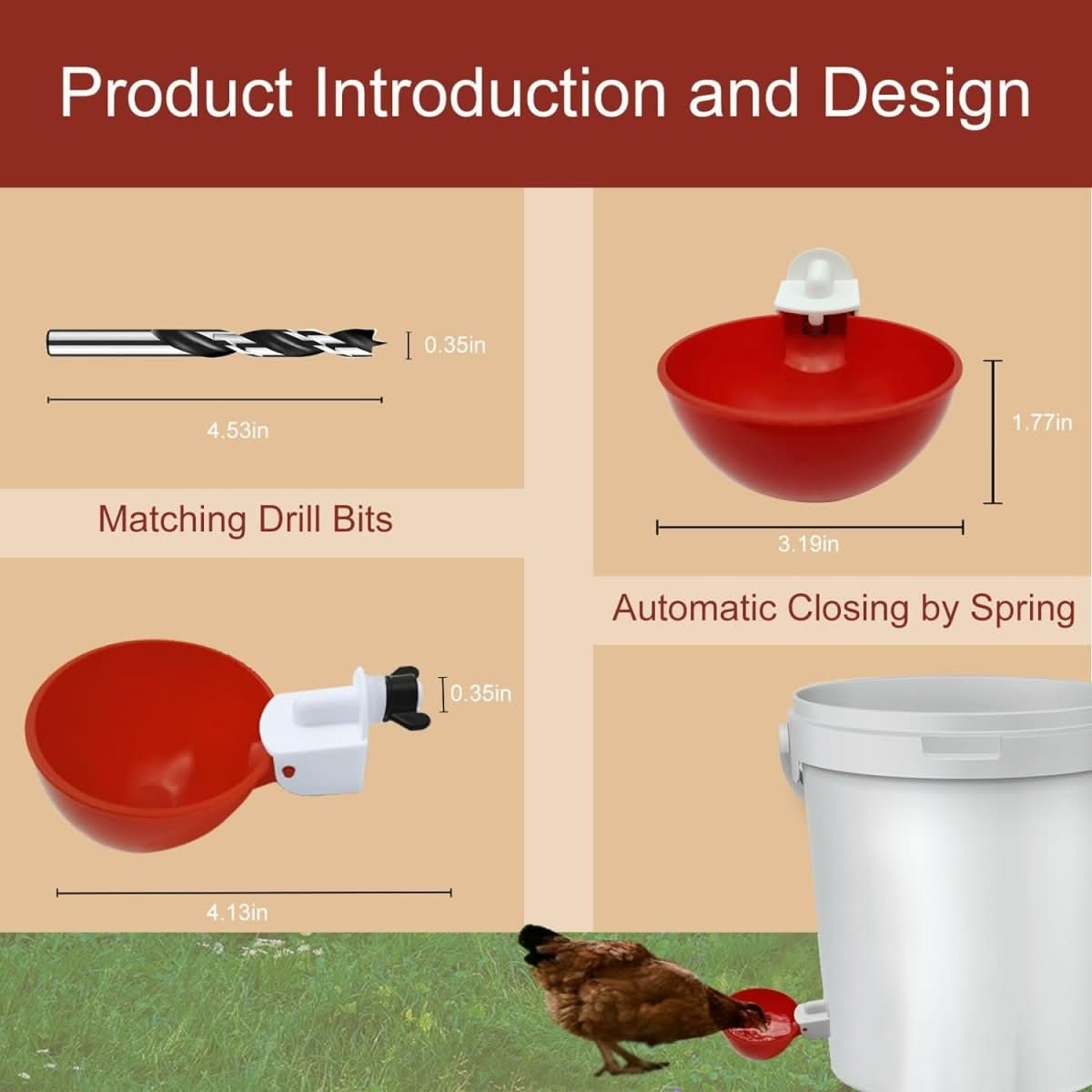 AquaNest - Automatic Chicken Waterer for Healthy Flocks